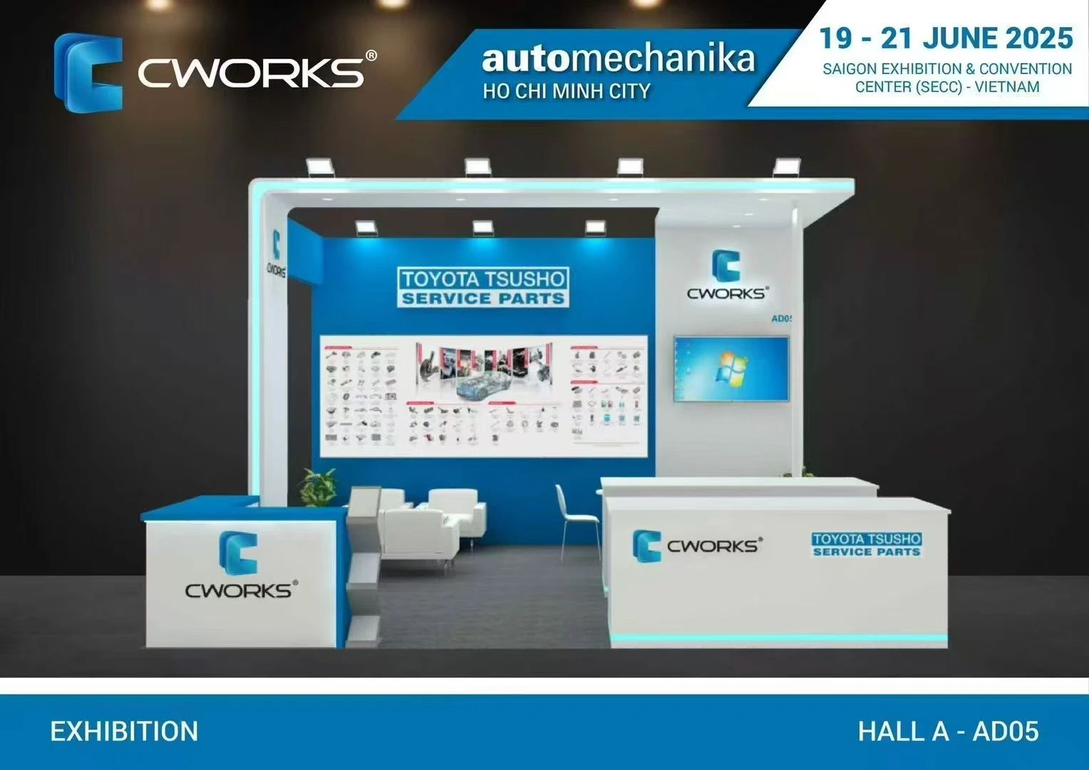 CWORKS越南汽配展展位图 CWORKS越南汽配展展位图